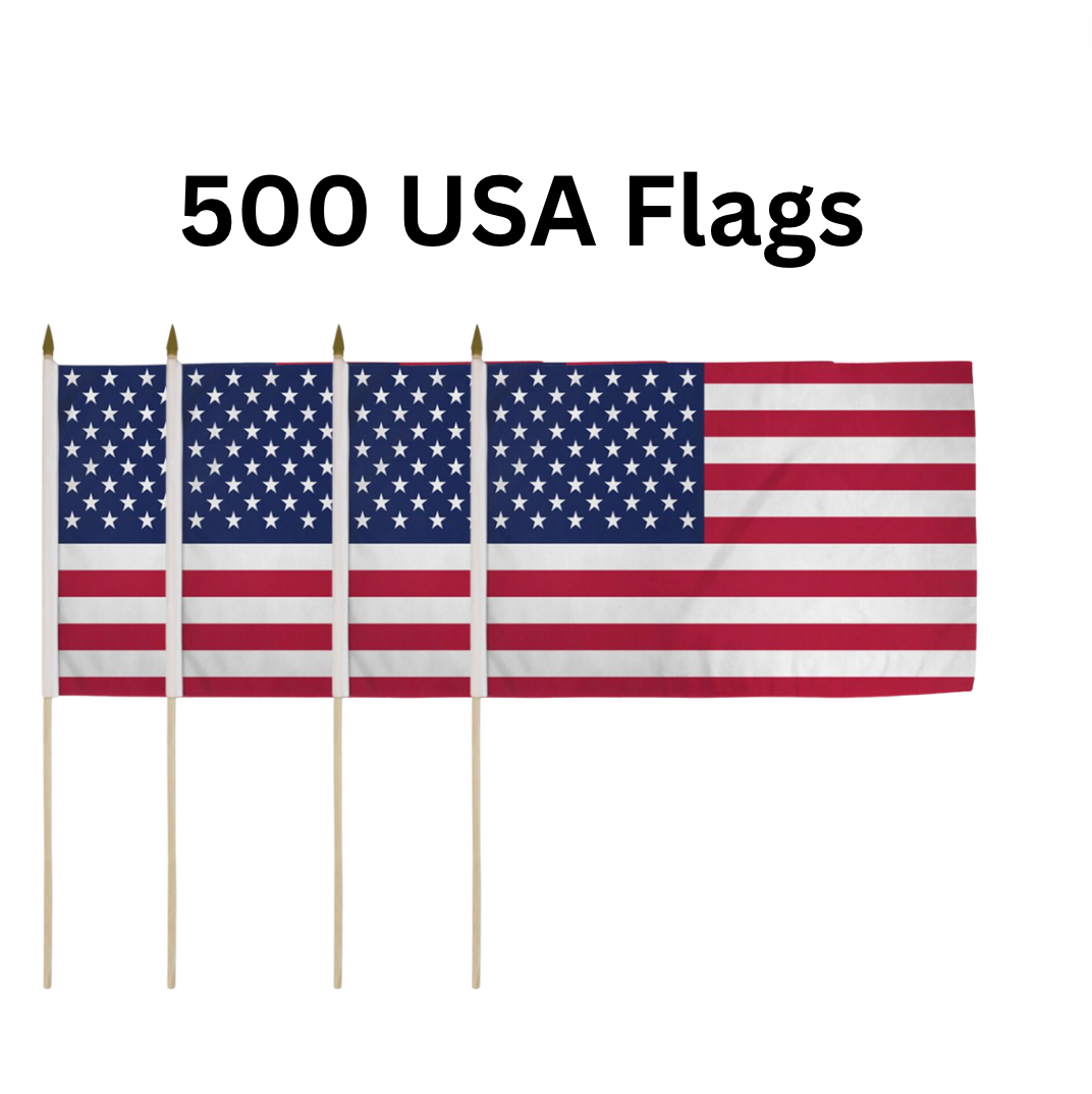 American Flags 12in x 18 in Stick Flags