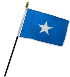 Somalia 4in x 6in Mounted Stick Flags