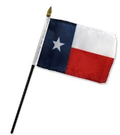Texas  4in x 6in Mounted Flags