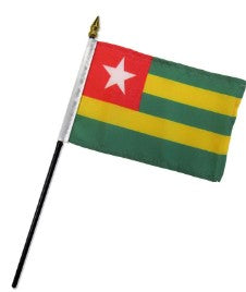 Togo 4in x 6in Mounted Stick Flags