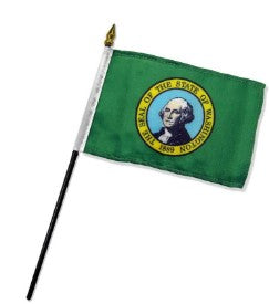 Washington  4in x 6in Mounted Flags