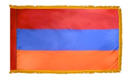Armenia Nylon Country Flag-With Gold Fringe
