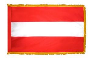 Austria Nylon Country Flag-With Gold Fringe