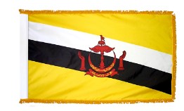 Brunei Nylon Flag with Gold Fringe