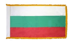 Bulgaria Nylon Flag with Gold Fringe