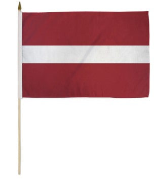 Latvia 12in x 18in Mounted Flag