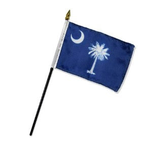 South Carolina  4in x 6in Mounted Flags