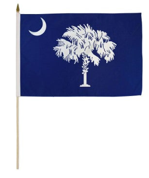 South Carolina  12in x 18in Mounted Flag