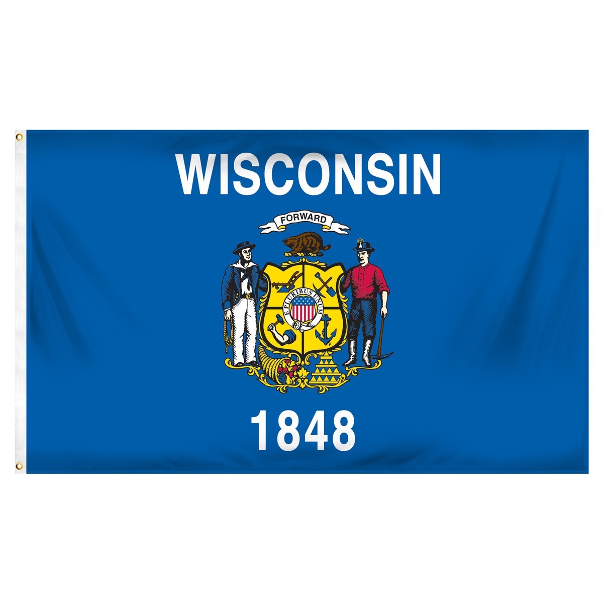 Wisconsin  3' x 5' Indoor Polyester Flag