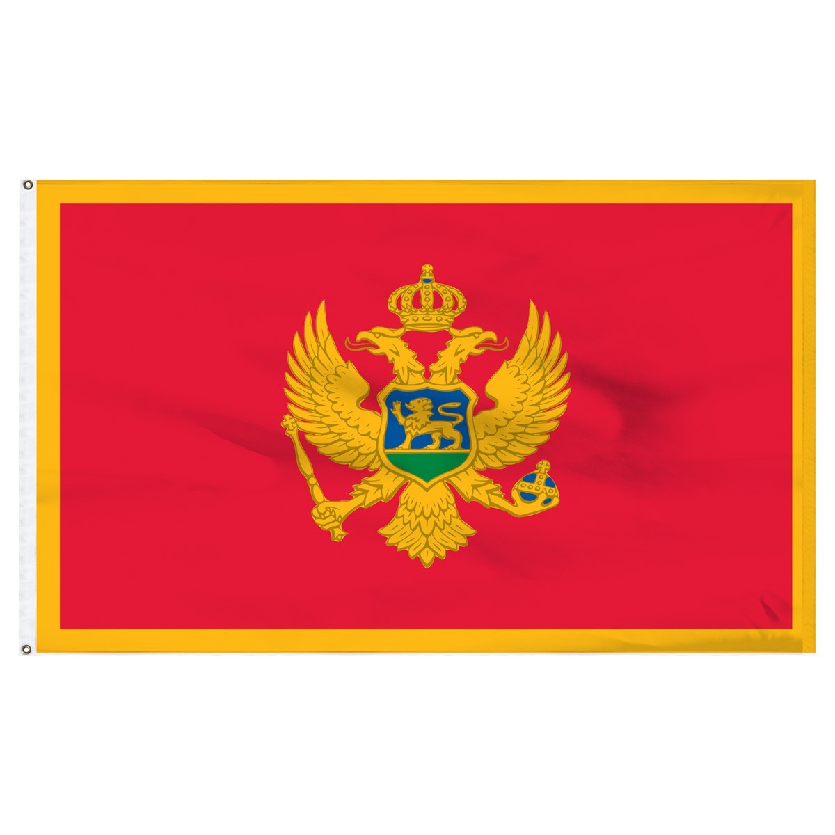 Bandera de nailon para exteriores de Montenegro de 2 pies x 3 pies