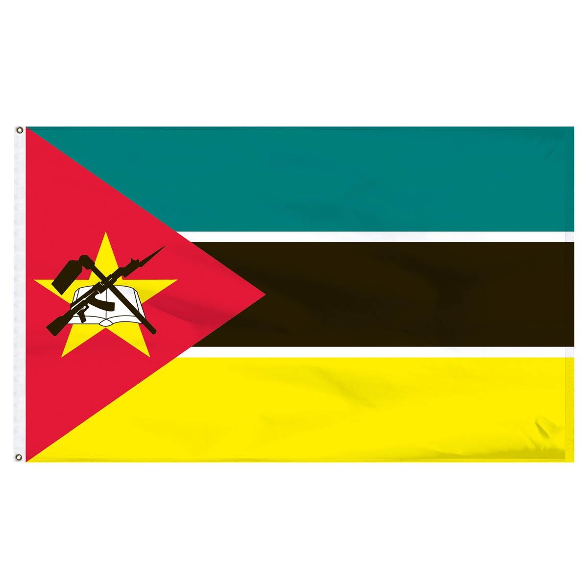 Bandera de nailon para exteriores de Mozambique de 2 pies x 3 pies