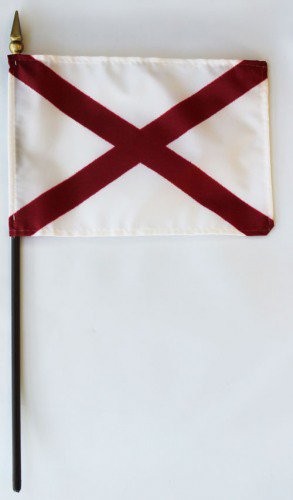 Alabama  4" x 6" Mounted State Flags