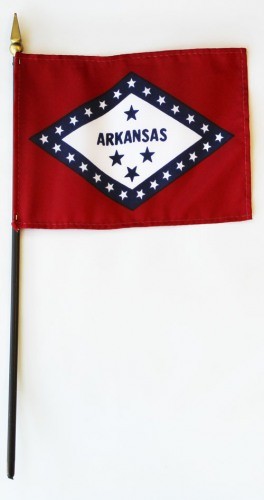 Arkansas  4" x 6" Mounted State Flags