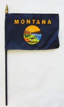 Montana  4" x 6" Mounted Flags