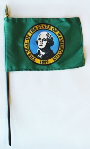 Banderas montadas de Washington de 4 x 6 pulgadas