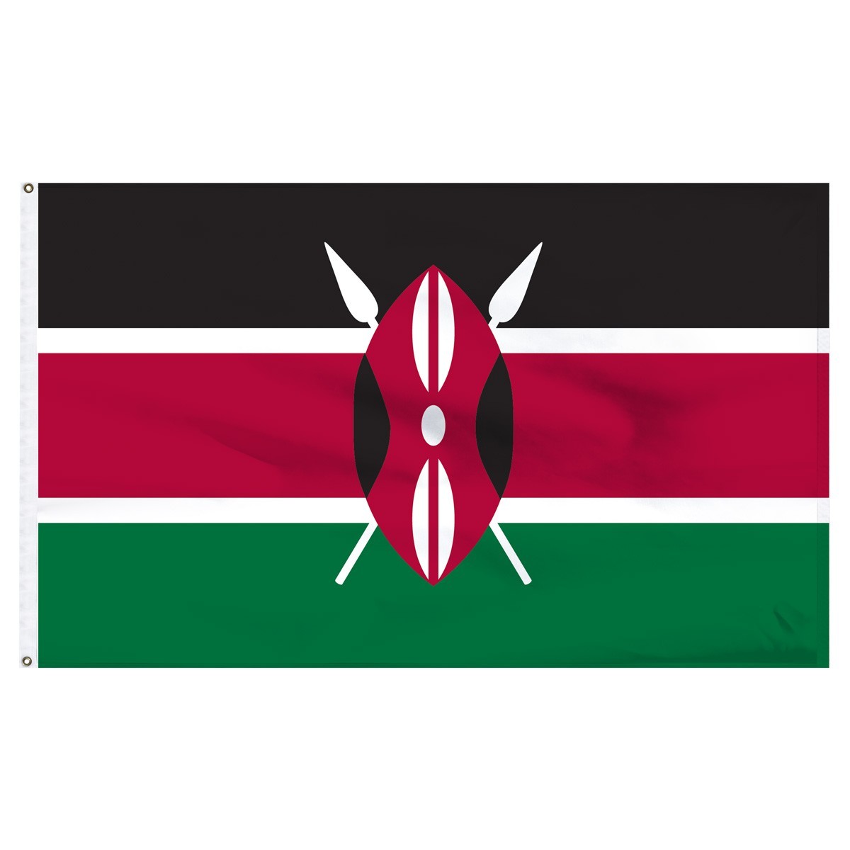 Shop high quality American made nylon flags, Kenya flag for sale from 1-800 Flags