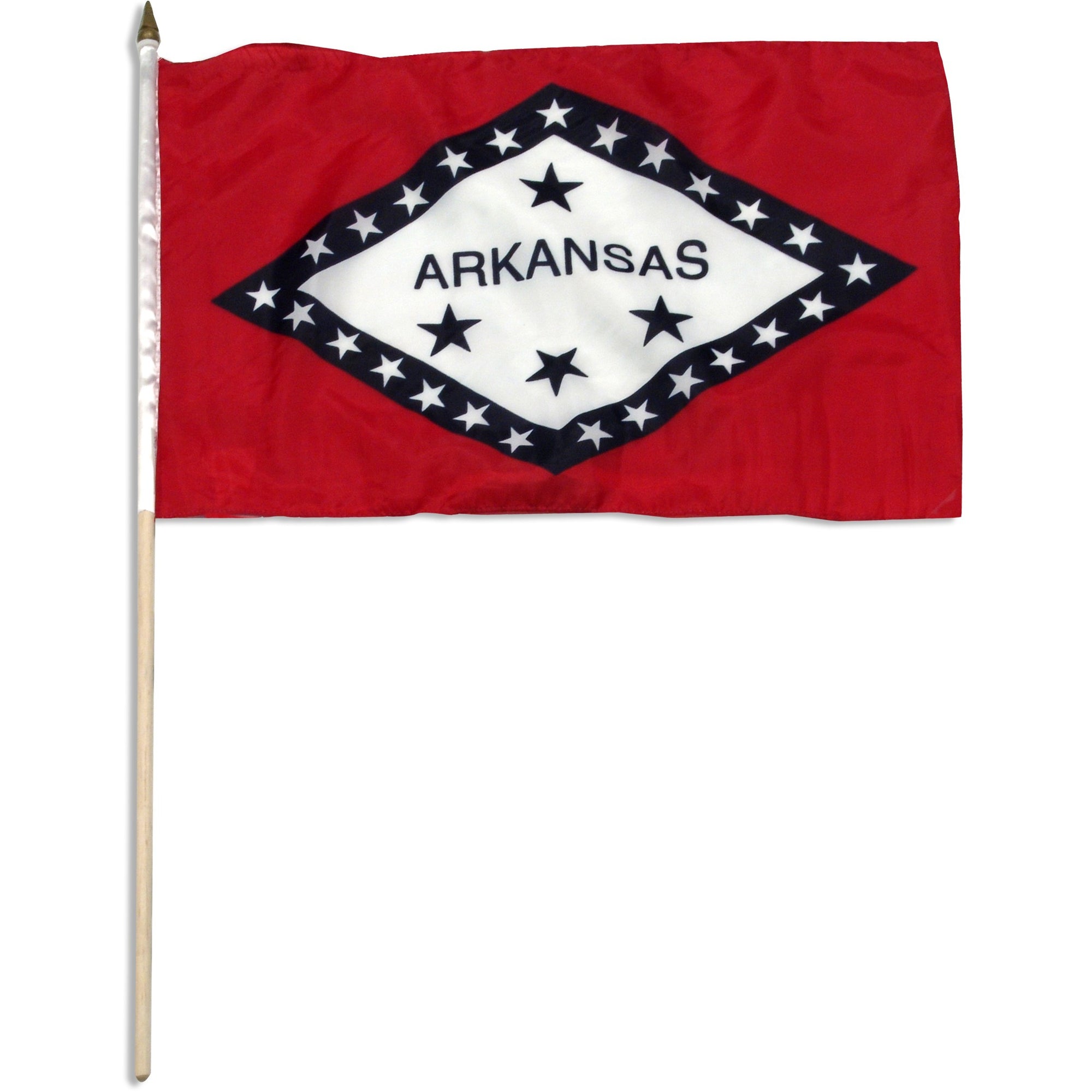 Arkansas  12" x 18" Mounted Stick State Flag