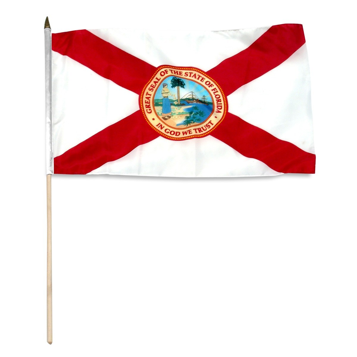 Florida  12" x 18" Mounted Stick State Flag