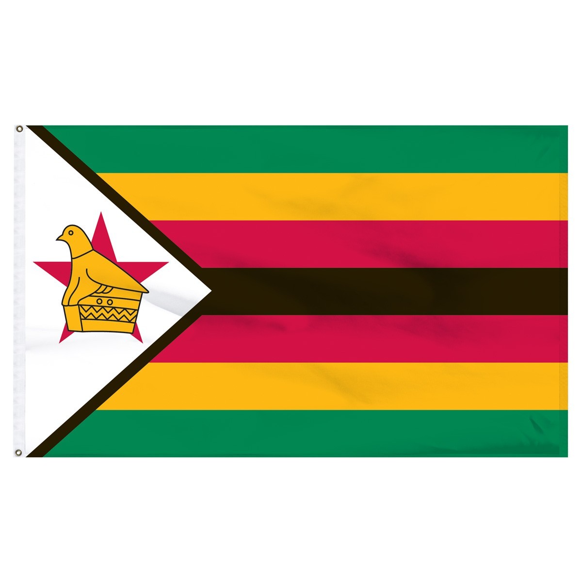3ft x 5ft Outdoor International Flags Tagged Zimbabwe - 1-800 Flags