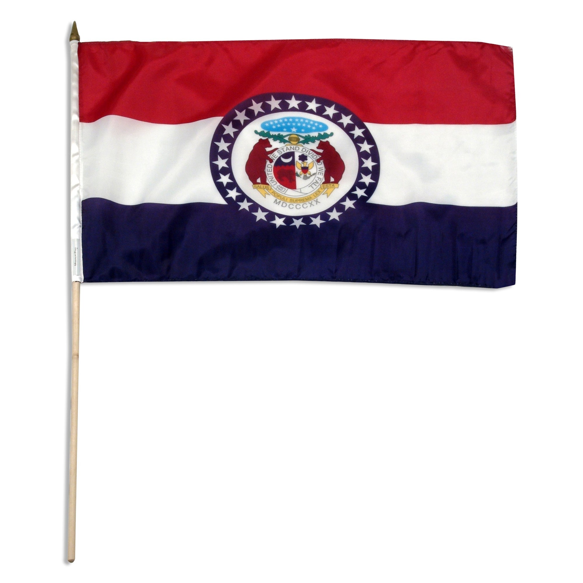 Missouri  12" x 18" Mounted Flag