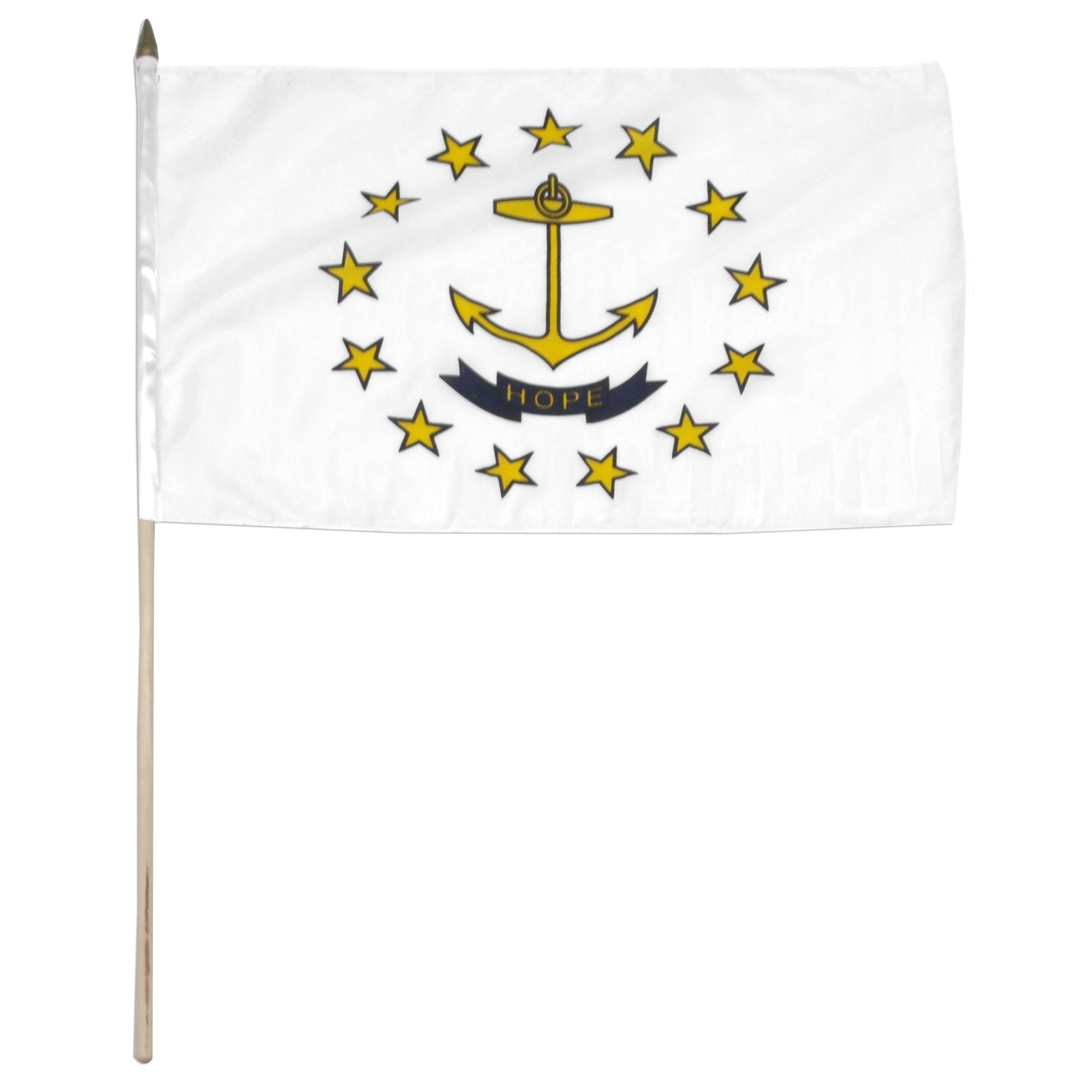 Rhode Island  12" x 18" Mounted Flag