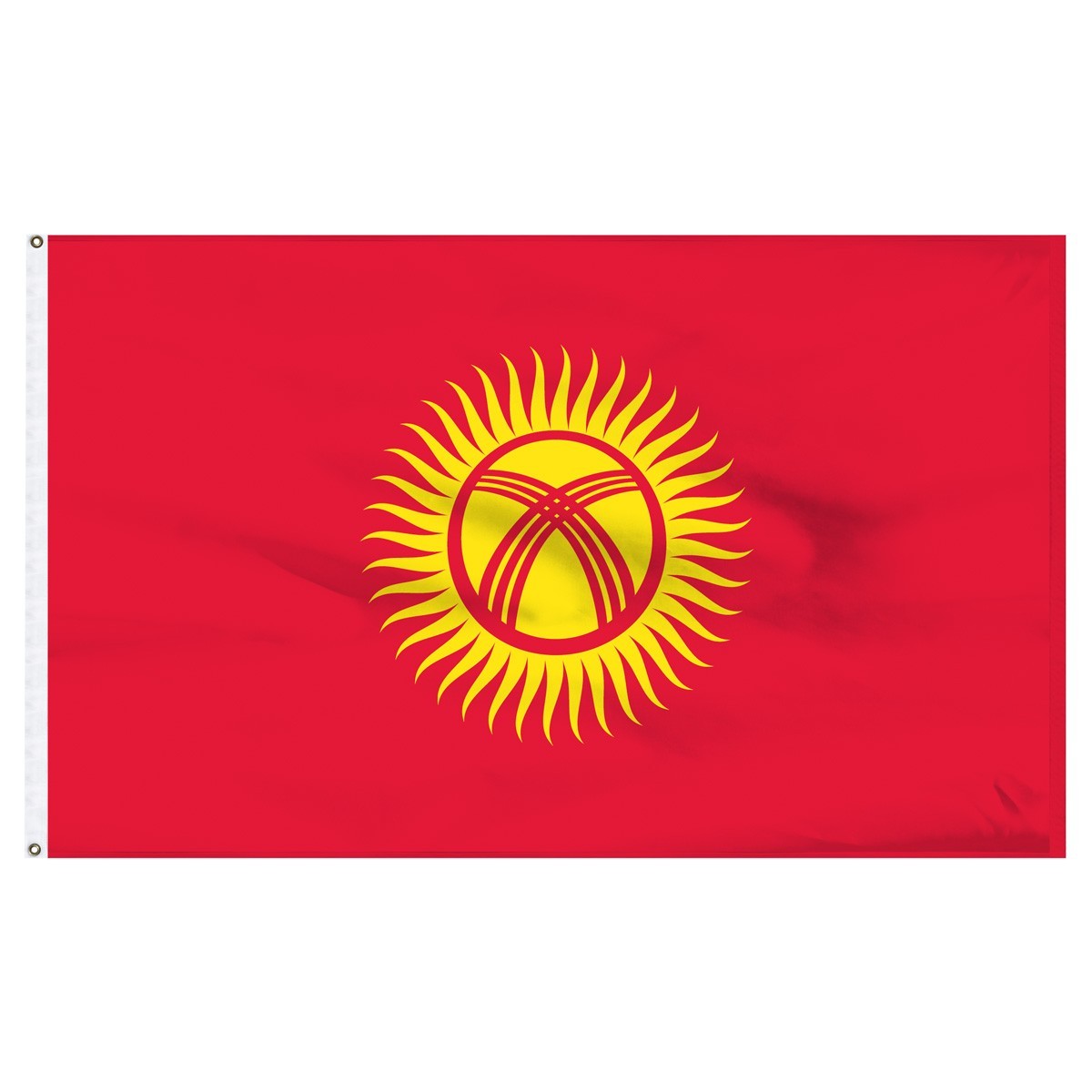 Bandera de nailon para exteriores de Kirguistán de 5 pies x 8 pies