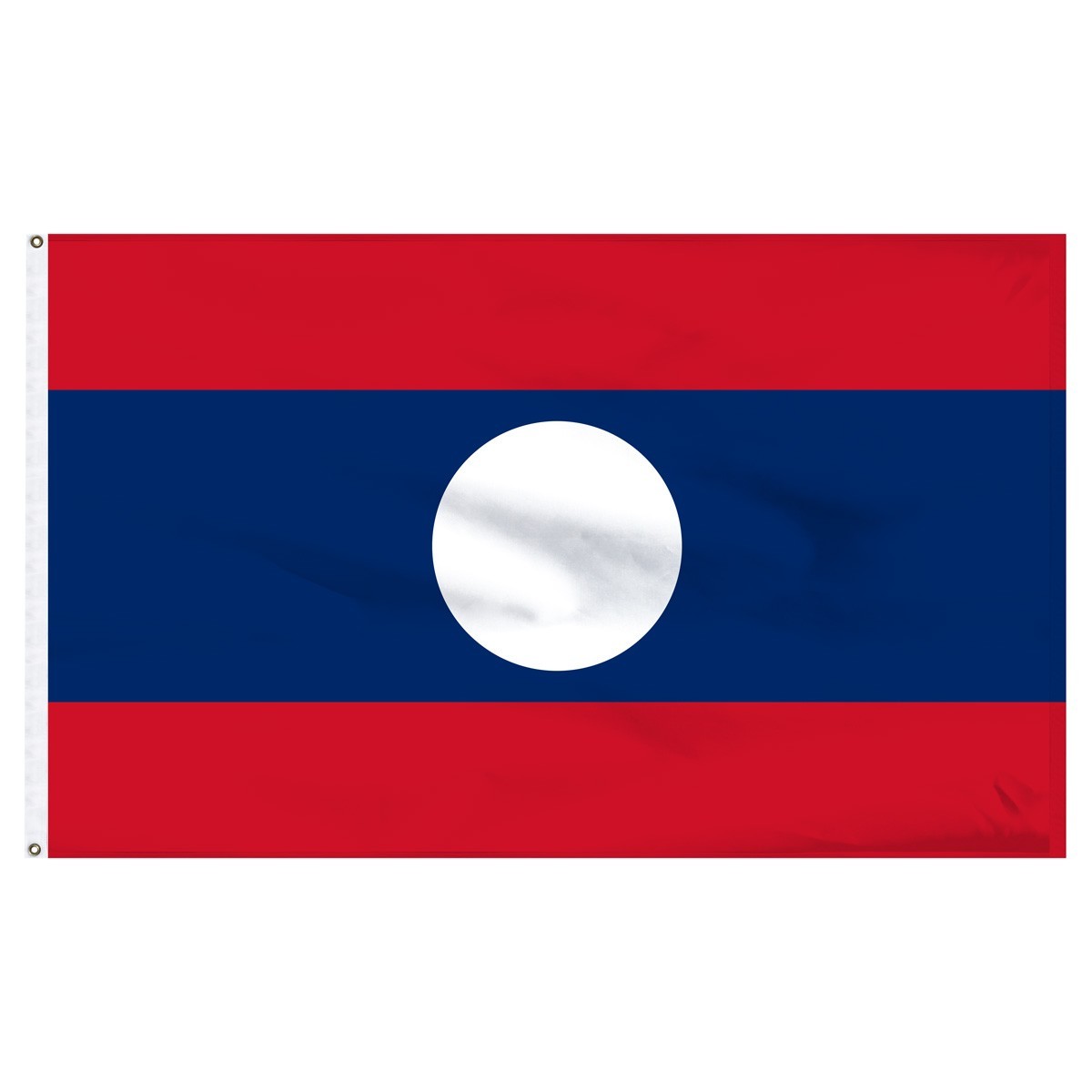 Bandera de nailon para exteriores de Laos de 5 pies x 8 pies
