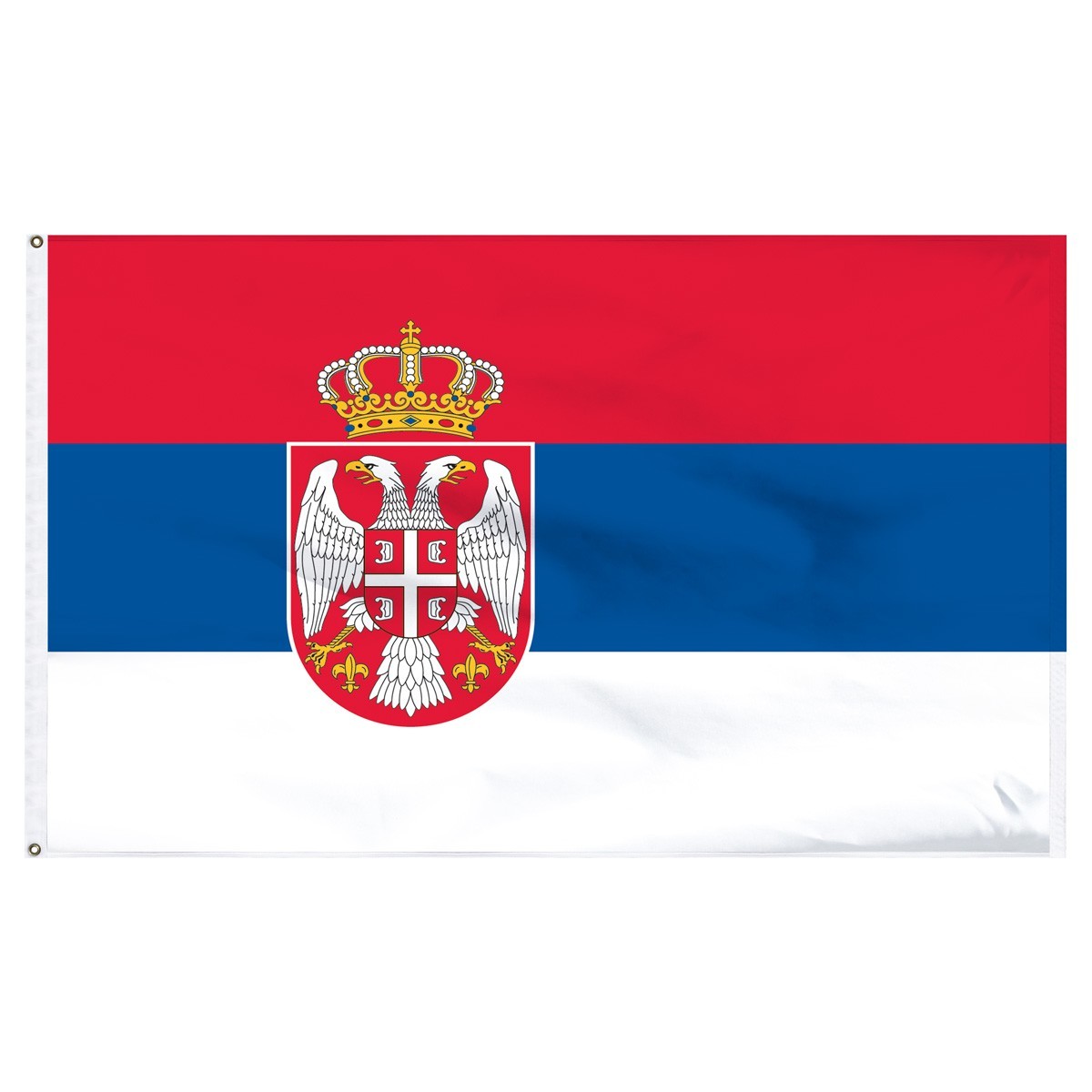 Bandera de nailon para exteriores de Serbia de 5 pies x 8 pies