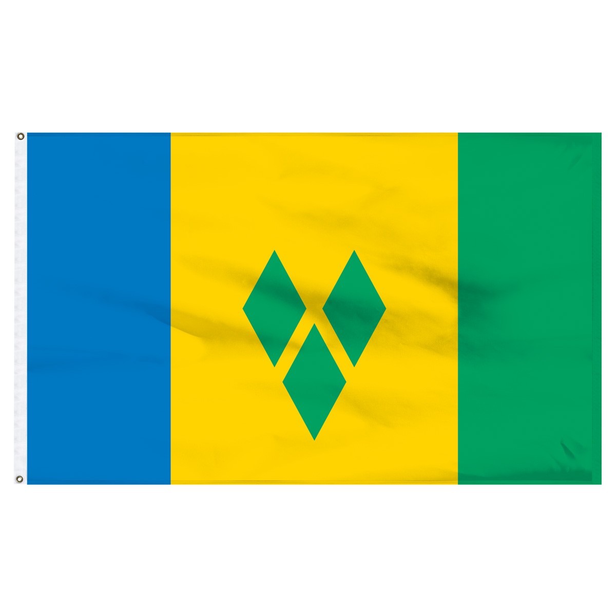 Bandera de nailon para exteriores de San Vicente y las Granadinas de 5 pies x 8 pies