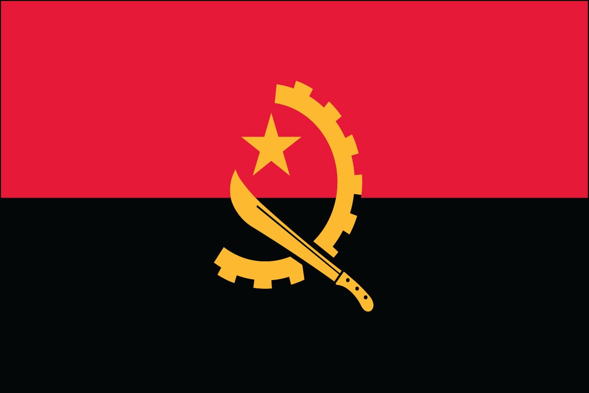 Angola 2' x 3' Indoor Polyester Country Flag