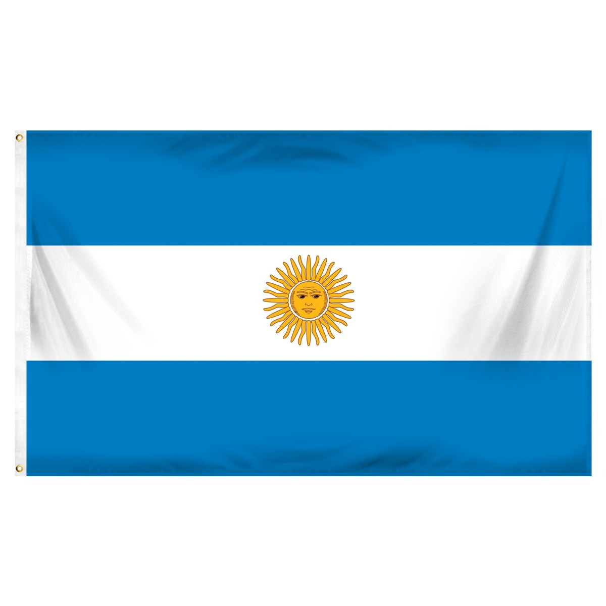 Bandera del país mundial de poliéster para interiores de Argentina, 2 pies x 3 pies