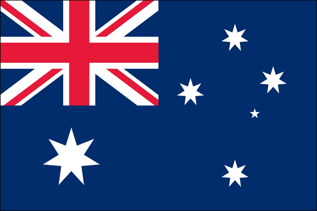 Bandera de país de poliéster interior de Australia de 2 pies x 3 pies
