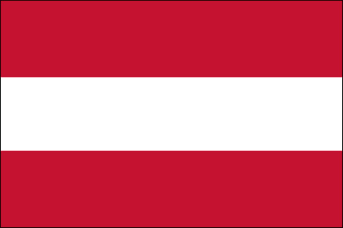 Bandera de país de poliéster interior de Austria de 2 pies x 3 pies