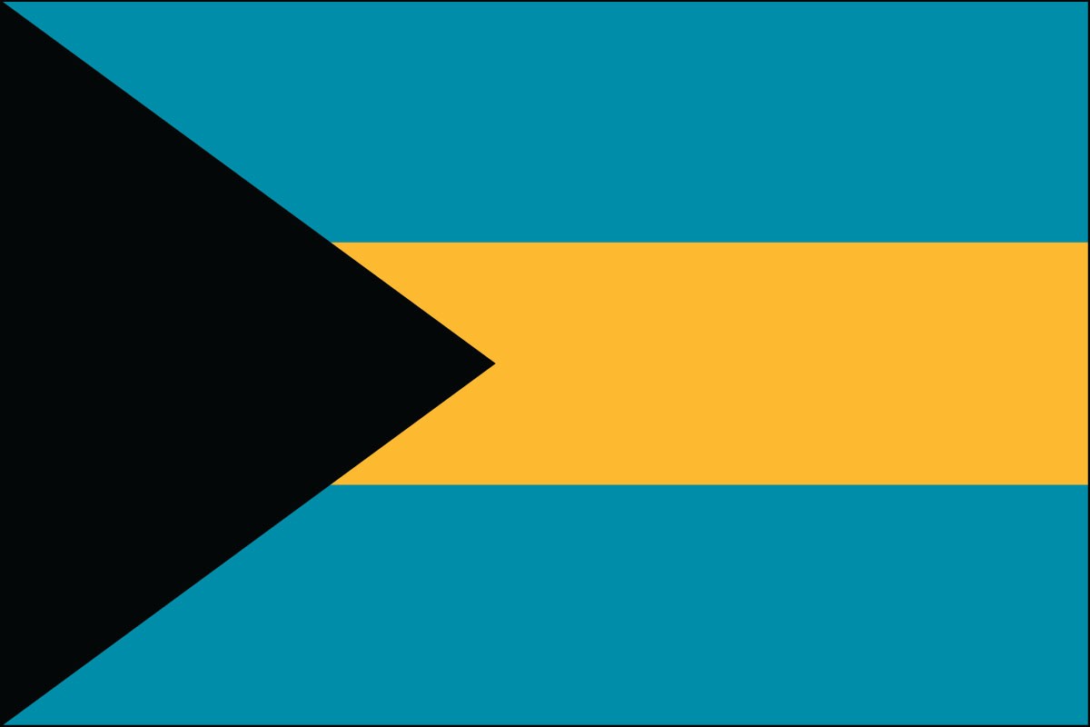Bandera de país de poliéster interior de Bahamas de 2 pies x 3 pies