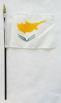 Cyprus Mounted Flags 4in x 6in| Buy Online Now - 1-800 Flags