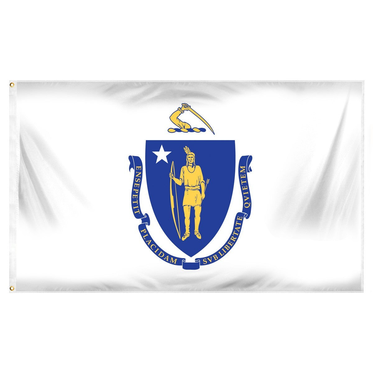 Bandera de poliéster interior de Massachusetts de 2 pies x 3 pies