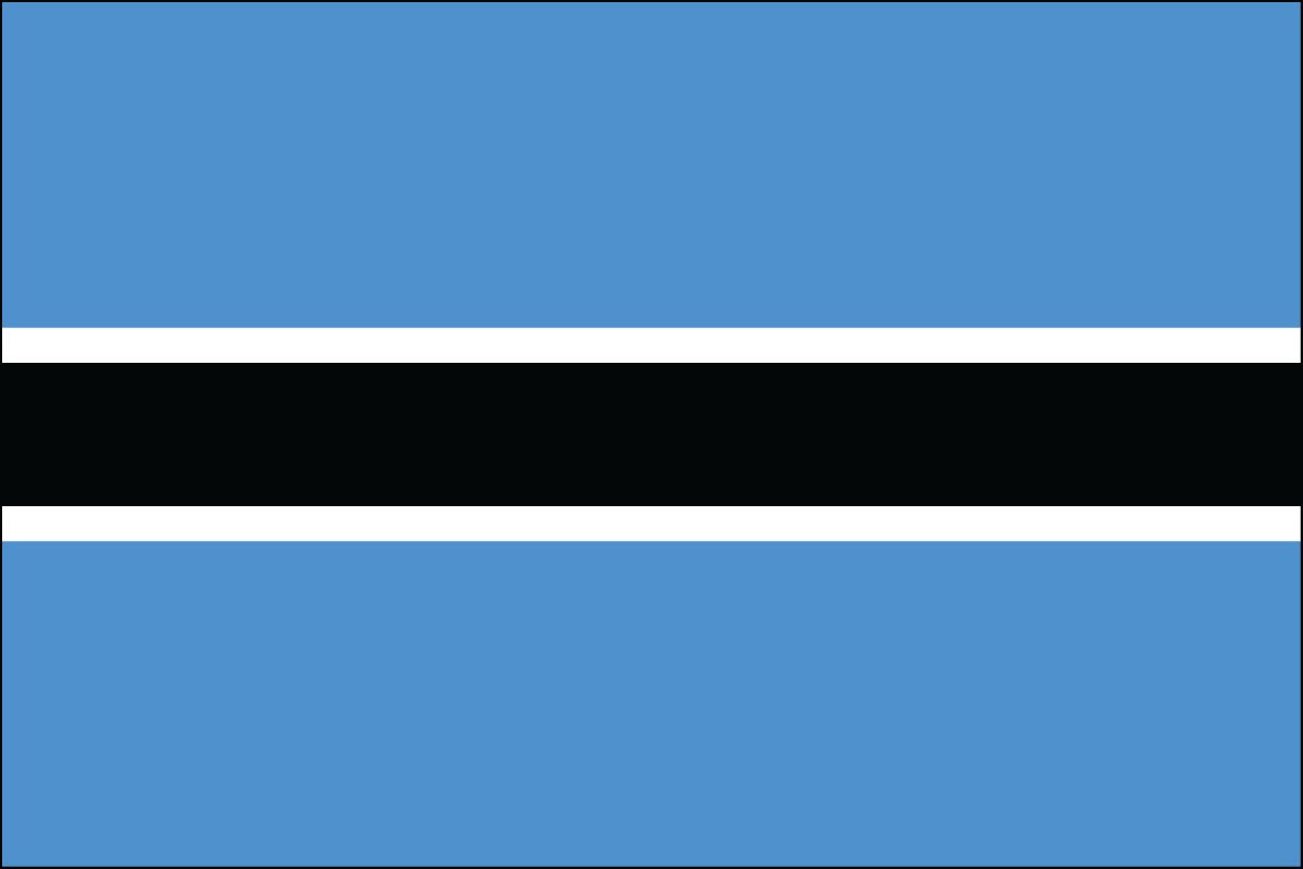 Bandera de poliéster interior de Botswana de 2 pies x 3 pies