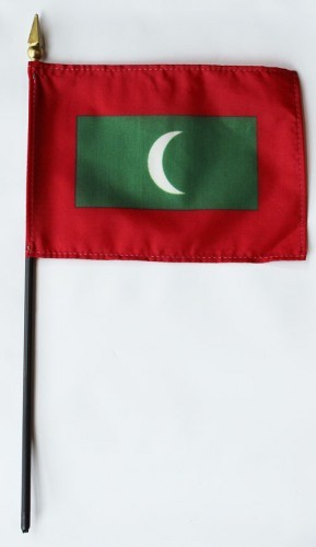 Maldives 4in x 6in Mounted Flags