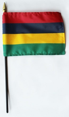 Mauritius 4in x 6in Mounted Flags