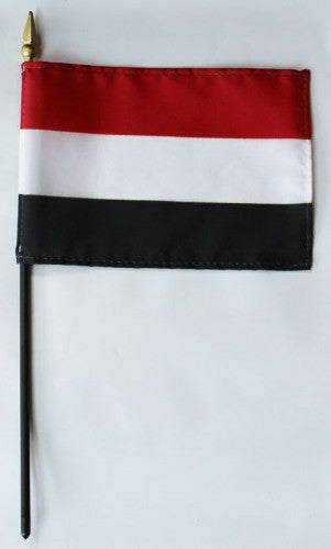 Yemen 4in x 6in Mounted Stick Flags