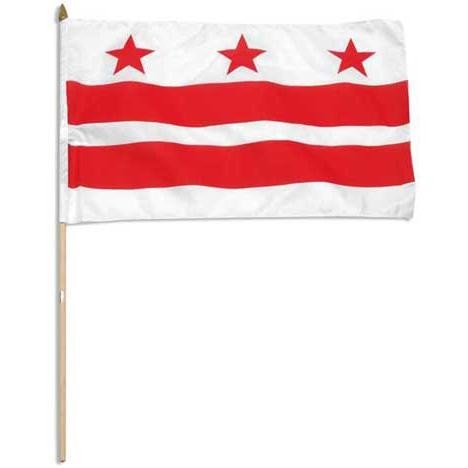 Bandera montada del Distrito de Columbia (Washington DC) de 12.0 x 18.0 in