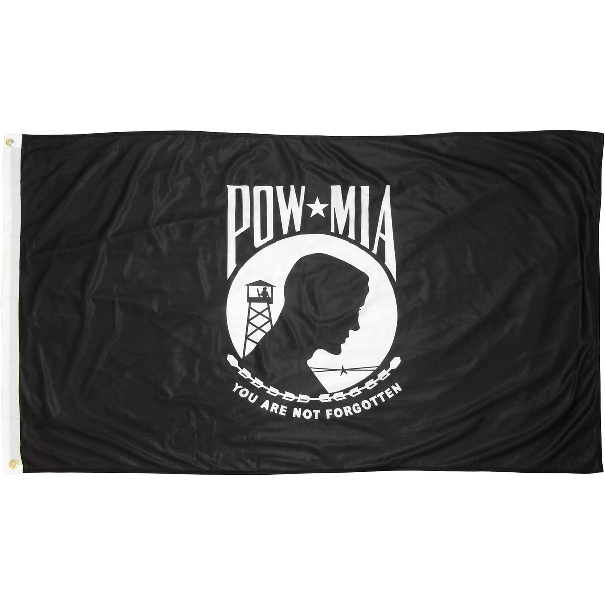 Banderas de poliéster para interiores POW-MIA de 3' x 5'