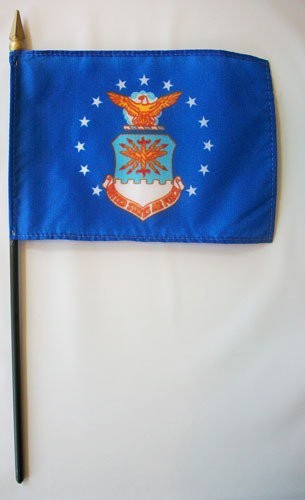 US Air Force 4in x 6in Miniature Stick Flags