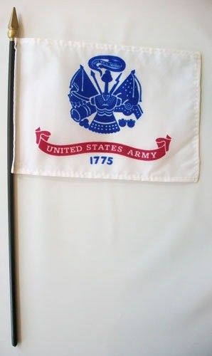 US Army 4" x 6" Miniature Stick Flags