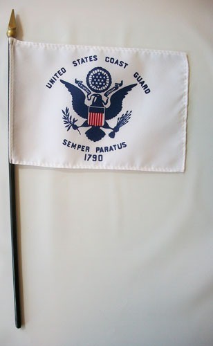 US Coast Guard  4" x 6" Miniature Stick Flags