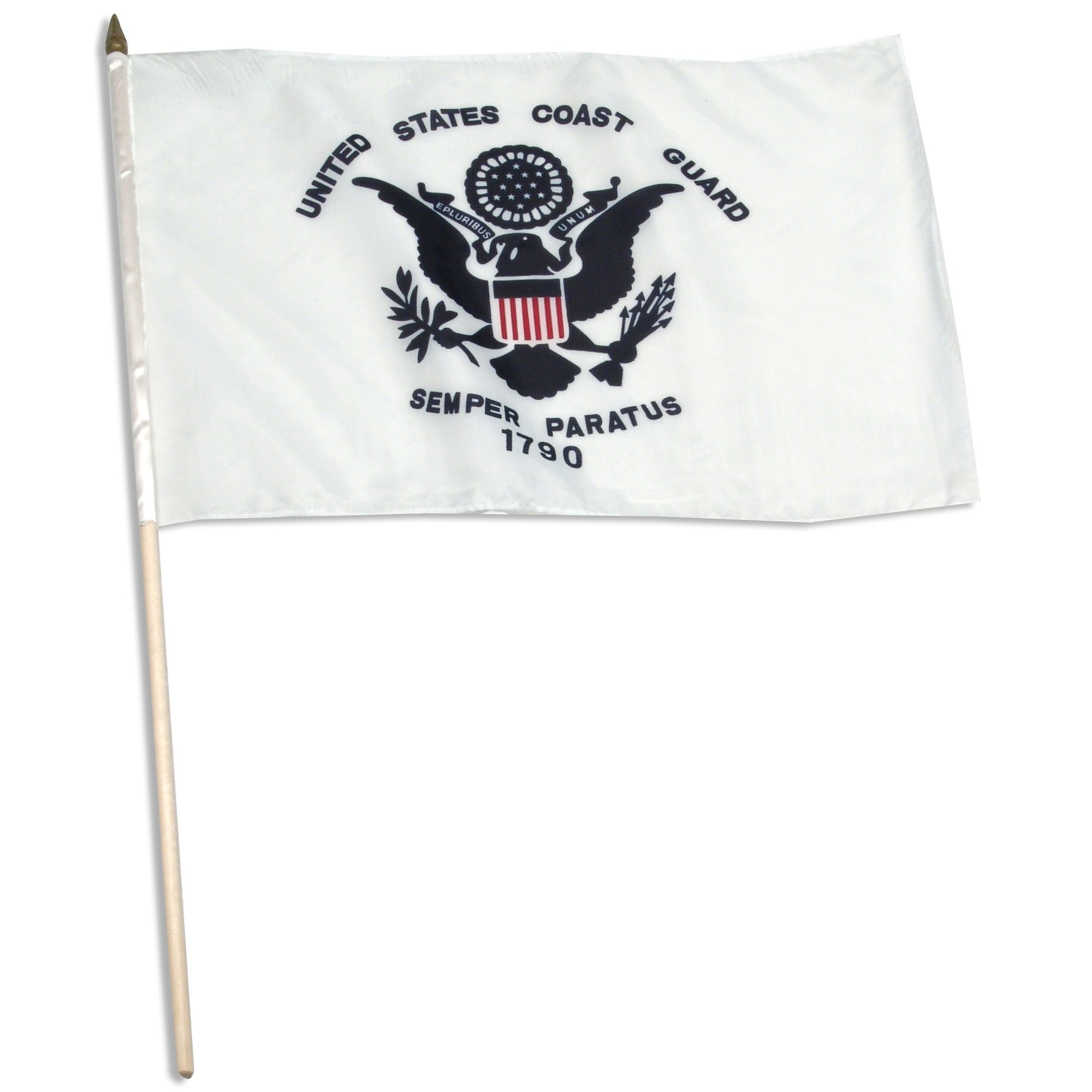 US Coast Guard Mounted 12" x 18" Flags