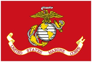 US Marine Corps Mounted 12" x 18" Flags