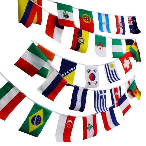 120ft International String Flags, Hang Your String Flags! - 1-800 Flags