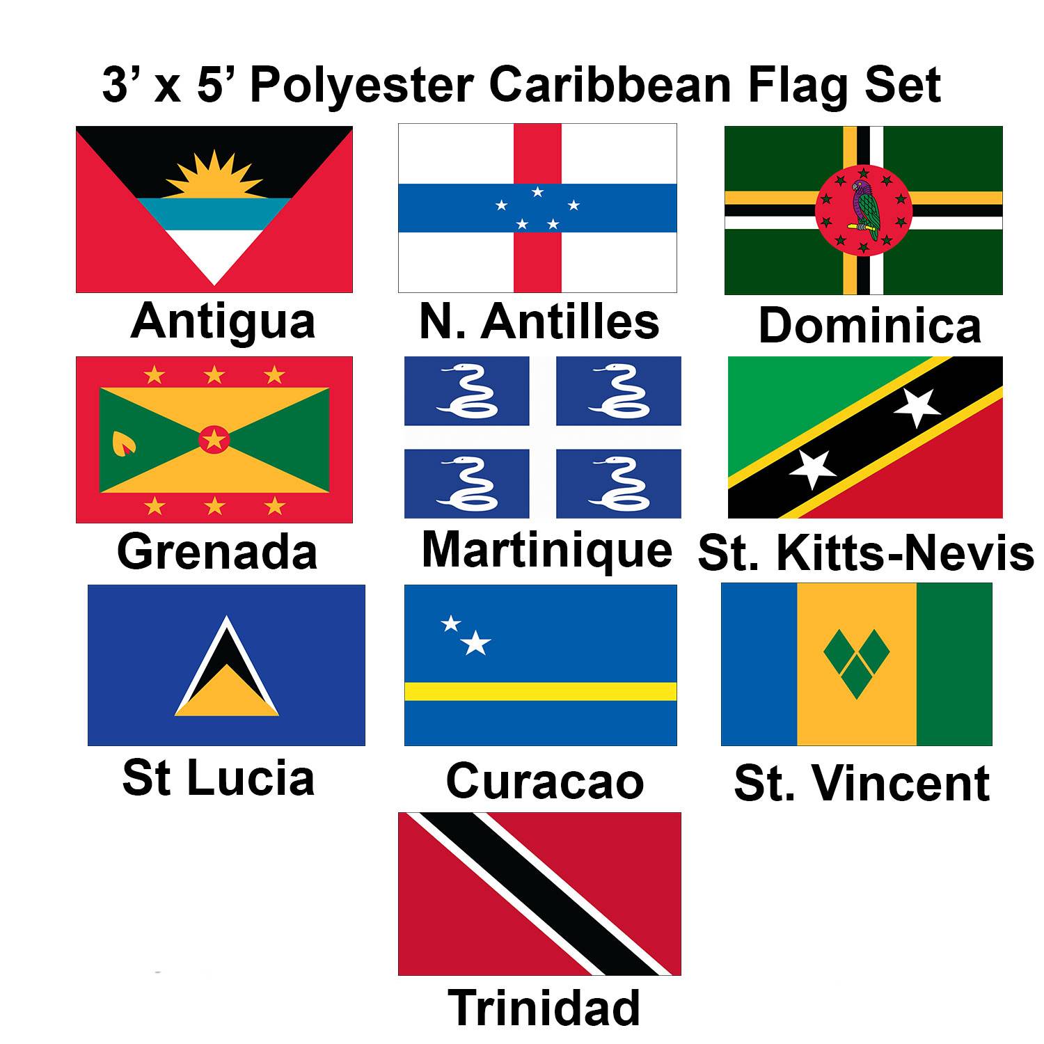 Caribbean flags for sale by 1-800 Flags