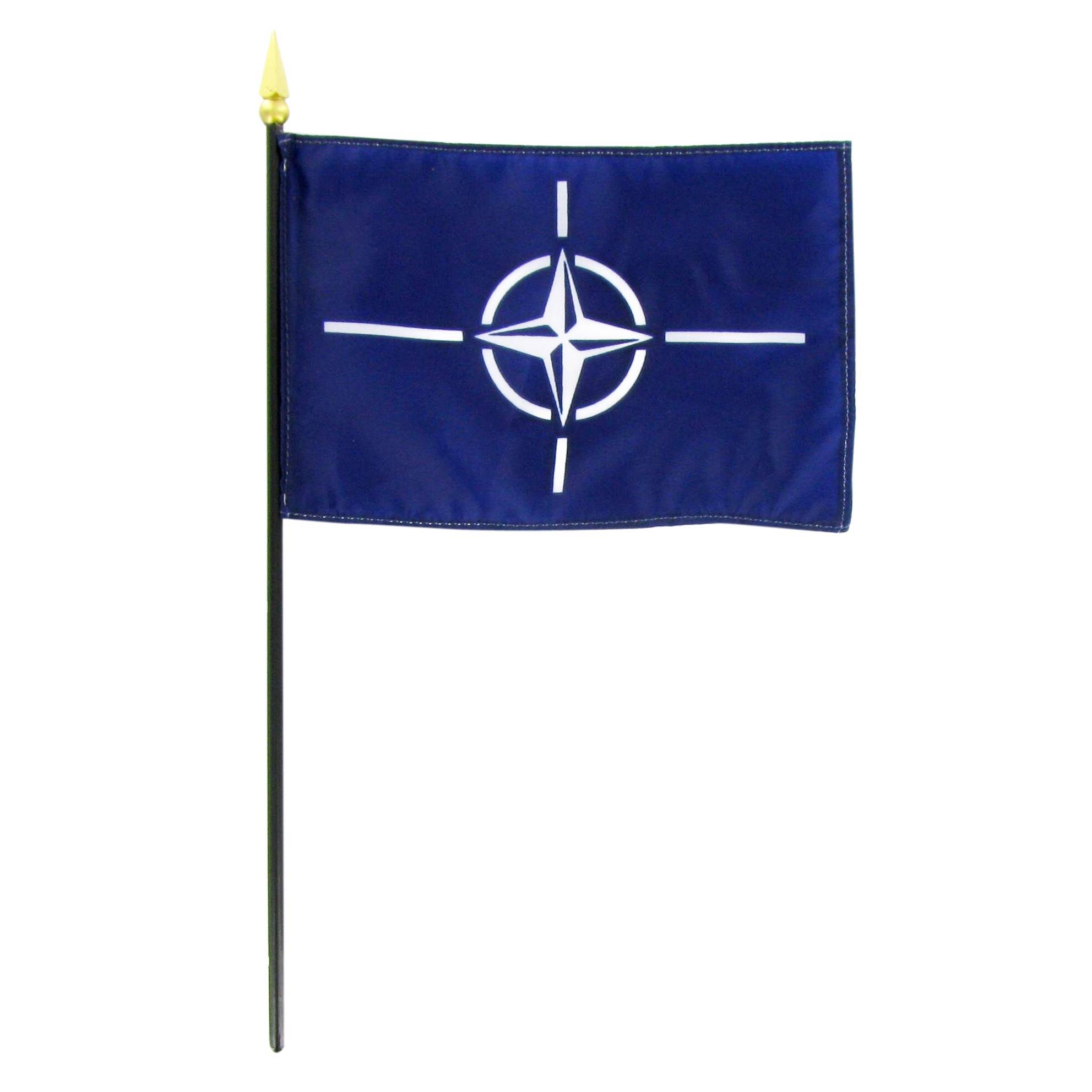 Nato 4" x 6" Miniature Stick Flags